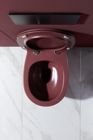 Чаша унитаза подвесная Allen Brau Fantasy 4.11004.BD цвет красный без сиденья безободковая каскадный смыв