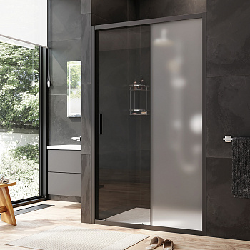 Душевая дверь Am.Pm Gem W90G-120-1-195BM 120х195 стекло прозрачное профиль черный