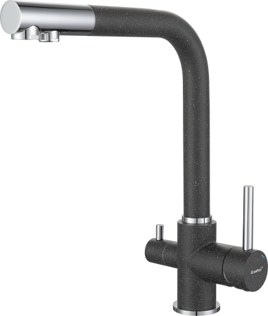 Смеситель для кухни Granfest 3611 графит на мойку графит
