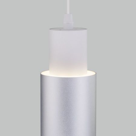 Светильник подвесной Eurosvet Bento (Бенто) 50204/1 LED белый/матовое серебро