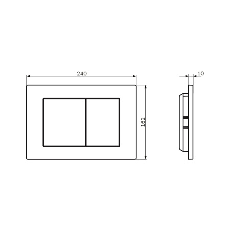 Клавиша смыва механическая Am.Pm PrimeFit S I090201 цвет белый
