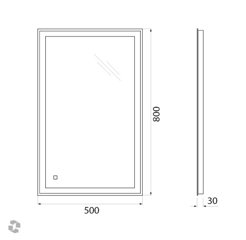 Зеркало BelBagno SPC-GRT-500-800-LED-TCH 50х80 - фото 5