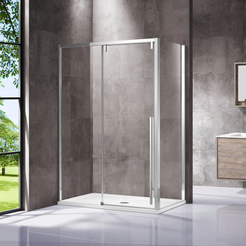 Душевой уголок Vincea Lugano VSR-1L9012CL-1 120х90 стекло прозрачное профиль хром глянцевый