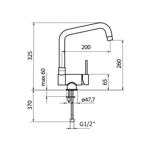 Смеситель для кухни Webert Kitchen Window WD920702015 на мойку хром - фото 3