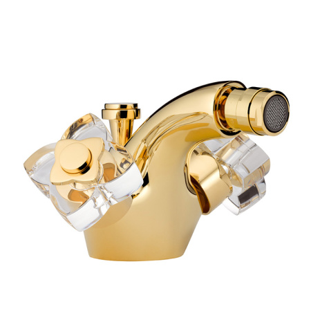Смеситель THG Ptale de cristal clair U6A-F01-3202 на биде золото