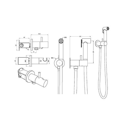 Гигиенический душ со смесителем Graffio KSPAT103-07CR хром - фото 3