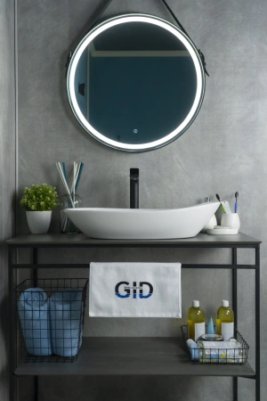 Раковина керамическая Gid Creativo 51116 70х40 накладная цвет белый без отверстий под смеситель