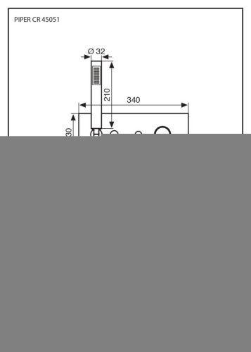 Смеситель Emmevi Piper 45051/CR встраиваемый в стену хром - фото 2