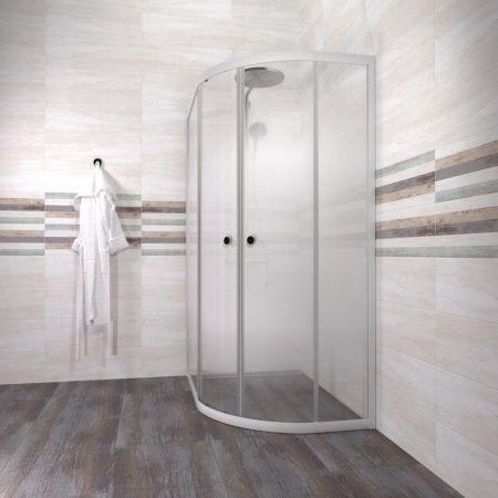 Душевой уголок Тритон Коралл-Лайт Щ0000068953 120х80 стекло с рисунком профиль белый без поддона