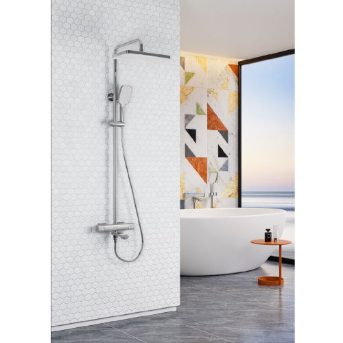 Душевая стойка Raglo R01.26 настенная цвет хром - фото 4