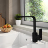 Смеситель Vitra Root Square A4275336EXP на мойку черный матовый без термостата