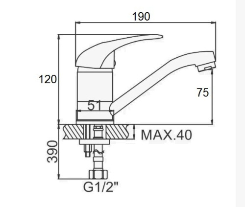 Смеситель D-Lin D151409 на раковину хром - фото 2