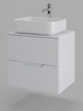 Тумба с раковиной Orange Line Li-60TuwMDF+B05-500W 60х50 подвесная цвет белый