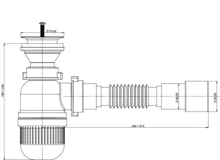 Сифон для раковины  Bettoserb 125321