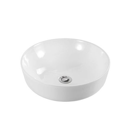 Раковина из сантехнического фарфора Aquatek ЕВРОПА AQ5558-00 40х40 накладная цвет белый без отверстий под смеситель