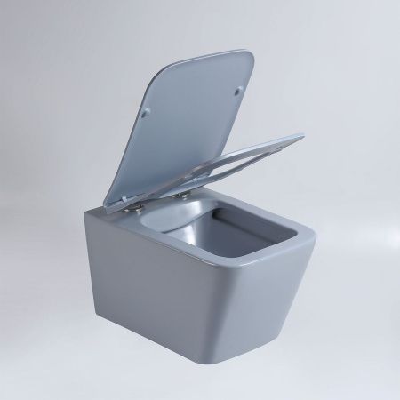 Унитаз подвесной Vincea Q-Line VT1-12MO голубой с сиденьем микролифт безободковый душевой смыв