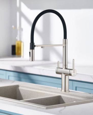 Смеситель для кухни Rose R358L на мойку сатин