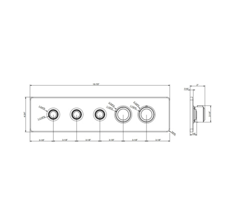 Смеситель для душа Gessi Hi-Fi Eclectic 65224#299 встраиваемый в стену черный с термостатом