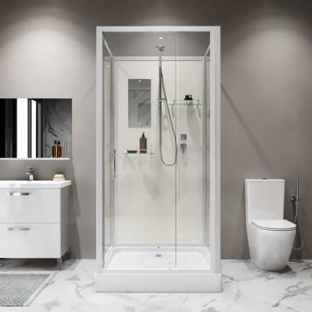 Душевая кабина Niagara Standart ST80/15Q/BK 80х80 квадратная без крыши ориентация универсальная Душевая кабина Niagara Standart ST80/15Q/BK 80х80 квадратная без крыши ориентация универсальная