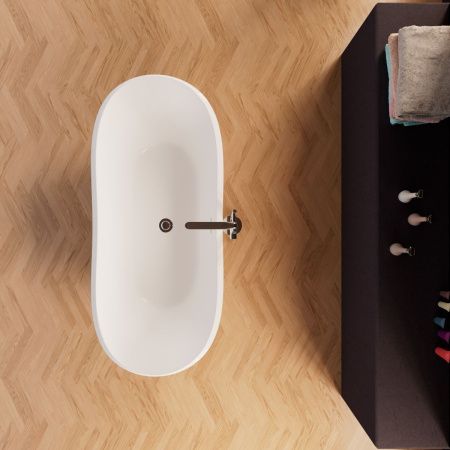 Ванна акриловая Frank 12515 170х75 отдельностоящая овальная с ножками