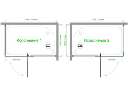 Душевой уголок Royal Bath HPVD RB8130HPVD-T-BL 130х80 стекло прозрачное профиль черный без поддона