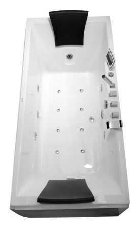 Ванна акриловая гидромассажная Gemy G9065 K L 175х85 пристенная прямоугольная с каркасом