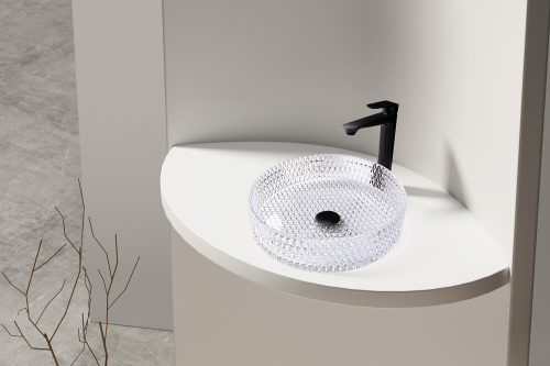 Раковина Abber GLAS 40 см AK2301 накладная цвет прозрачный - фото 2