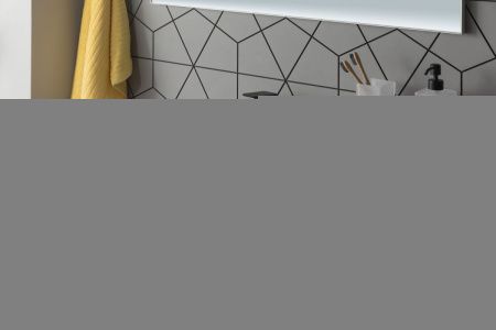 Раковина из искусственного камня Aquanet Нота NEW 00204119 90х50 полувстраиваемая цвет белый 1 отверстие под смеситель