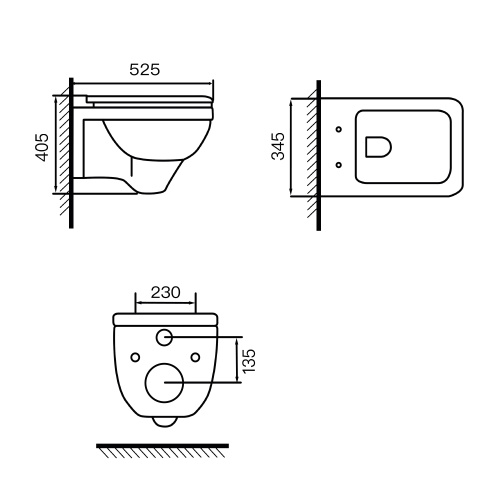Унитаз подвесной WesnaArt Kubus 203-KUB13 белый с сиденьем микролифт безободковый каскадный смыв - фото 2
