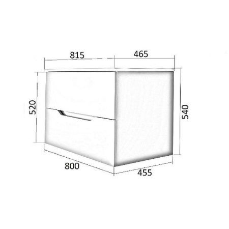 Тумба с раковиной Orange Line Li-80TuL+Ra 80х50 подвесная цвет коричневый