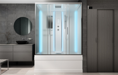 Душевой бокс AvaCan EM4515LED 150х85 прямоугольная с крышей ориентация универсальная