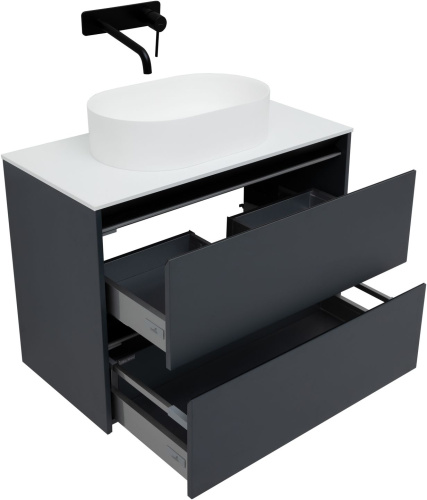 Тумба под раковину Allen Brau Activity 1.34005.AM 90х46х65 подвесная цвет черный - фото 3