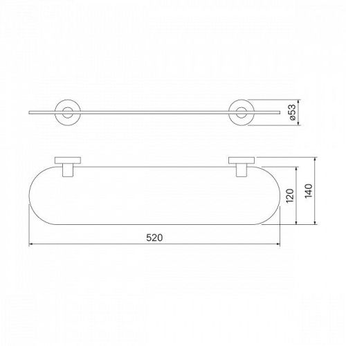 Полка в ванную комнату IDDIS Sena SENSSG0i44 - фото 2
