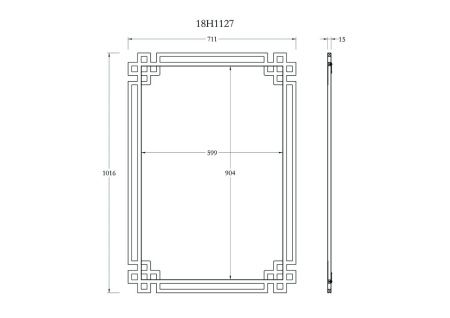 Зеркало Garda Decor KFE1270 70х100 подвесное