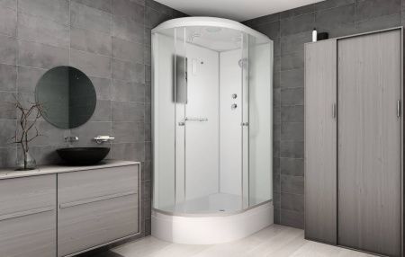 Душевая кабина AvaCan D312SR 120х90 асимметричная с крышей ориентация правая