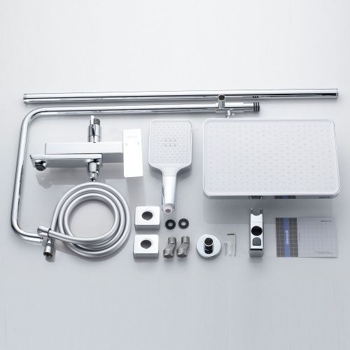 Душевая стойка Shevanik S4436 настенная цвет хром - фото 4