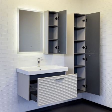 Тумба с раковиной Comforty Касабланка 00-00015382CF 80х50 подвесная цвет серый