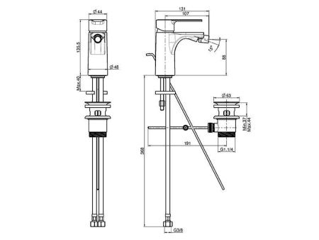 Смеситель для раковины Fima Carlo Frattini F3141WX5CR настенный хром