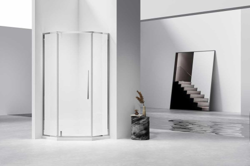 Душевой уголок Vincea Slim-N VSP-4SN100CL 100х100 стекло прозрачное профиль хром глянцевый - фото 2