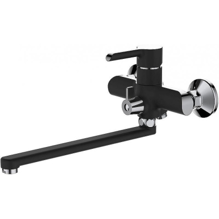 Cмеситель для ванны и душа Haiba HB22805-7 настенный черный/хром