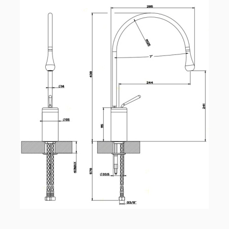 Смеситель Gessi Goccia 33605#279 на раковину белый