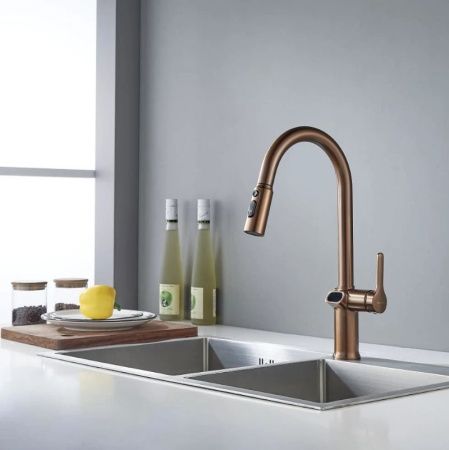 Смеситель для кухни Knotlor KN-100/RB на мойку бронза