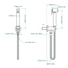 Гигиенический душ со смесителем THG Les Ondes G8A-F31-5840/9 золото