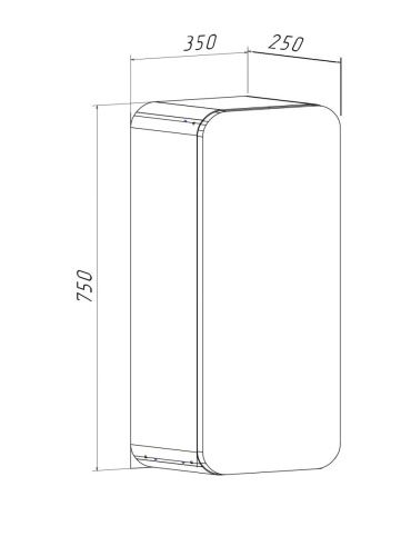 Шкаф Runo Ницца 00-00002126 40х80 подвесной цвет серый - фото 4