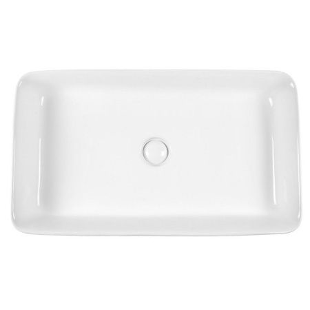 Раковина из сантехнического фарфора Bond Cube S64-680 70х40 накладная цвет белый без отверстий под смеситель