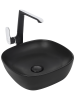 Раковина из сантехнического фаянса WeltWasser WW SK 10000004527 40 см накладная цвет черный без отверстий под смеситель