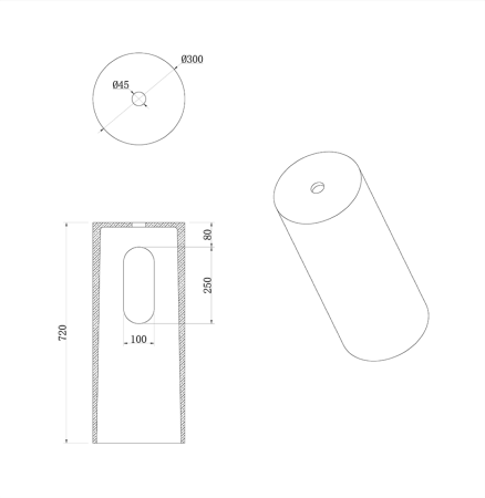 Пьедестал для раковины Armadi Art Sole 801-Base-GR