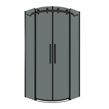 Душевой уголок Grossman Classic 301.K33.04.9090.21.10 90х90 стекло тонированное профиль черный матовый без поддона