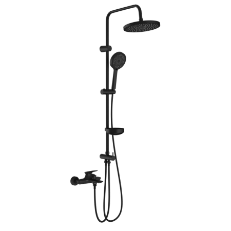 Душевая стойка Bond Cube B03-9588 настенная цвет черный матовый