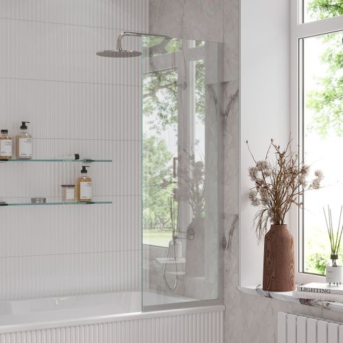 Душевая шторка Reflexion Fix RX14050CСR-07 50x140 стекло прозрачное профиль хром ориентация универсальная - фото 2